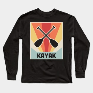 Vintage KAYAK Kayaking Paddles Long Sleeve T-Shirt